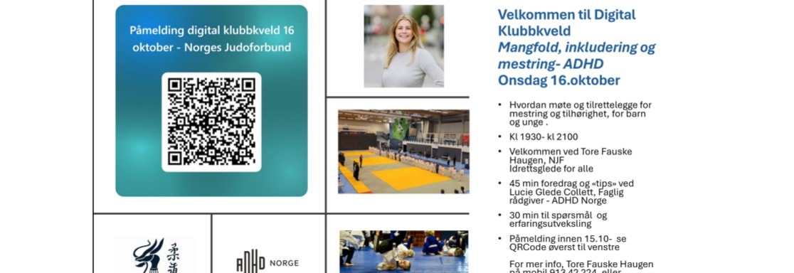 Digital klubbkveld Mangfold, inkludering og mestring - ADHD